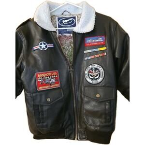 Up and away USAF Junior bomber Brown jacket size XL/14